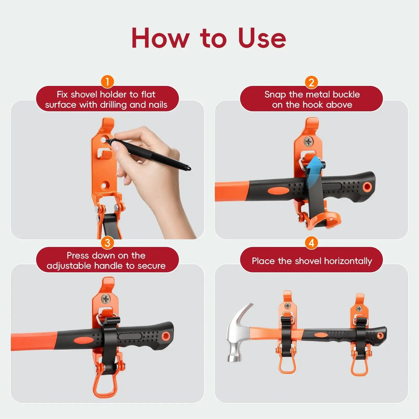 Heavy-Duty Shovel/Axe Holder
