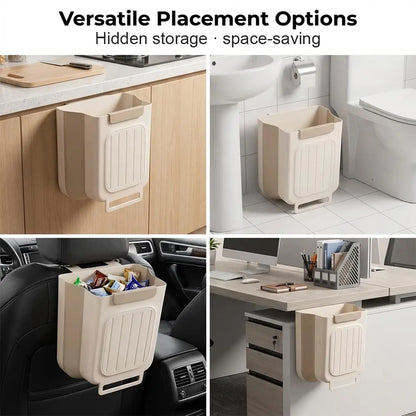 2026 New Hanging Bin for Kitchen Cabinet Doors, Plastic Folding Garbage Bin for Cabinet🗑️ - image 6