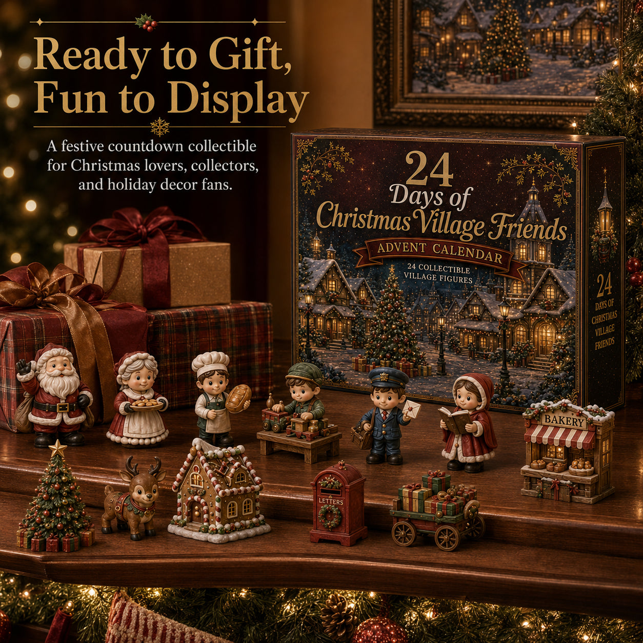🎄 Christmas Village Friends Advent Calendar | 24-Day Collectible Village Set