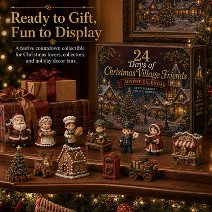🎄 Christmas Village Friends Advent Calendar | 24-Day Collectible Village Set