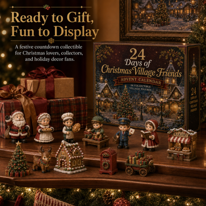 🎄 Christmas Village Friends Advent Calendar | 24-Day Collectible Village Set