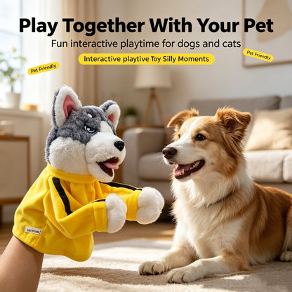 🔥HOT SALE🔥Interactive Boxing Husky Hand Puppet Toy with Sound Effects