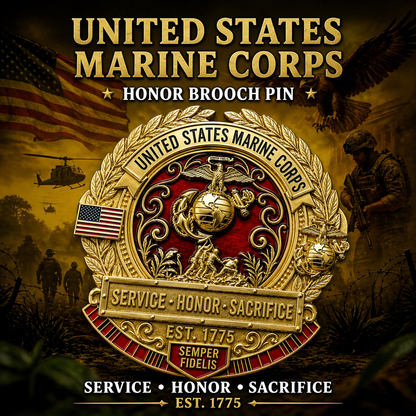 🇺🇸 Last Day Promo: 49% OFF 🎖️United States Marine Corps Honor Brooch Pin