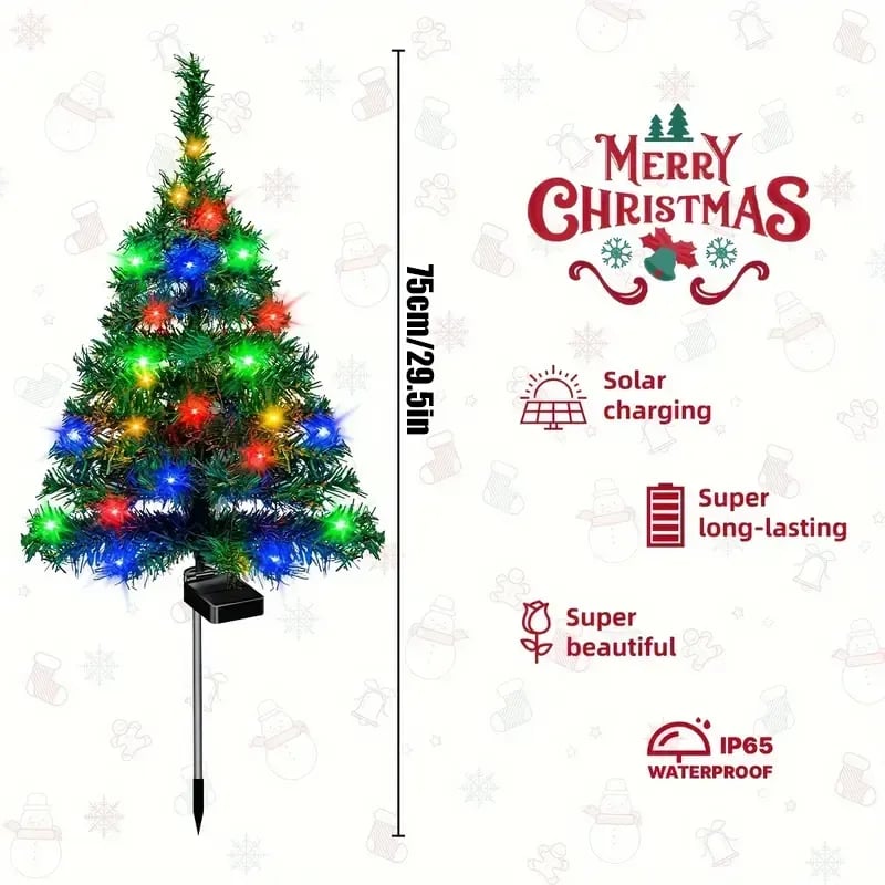 🎄 Solar Christmas Tree Path Lights | 5 Outdoor Styles