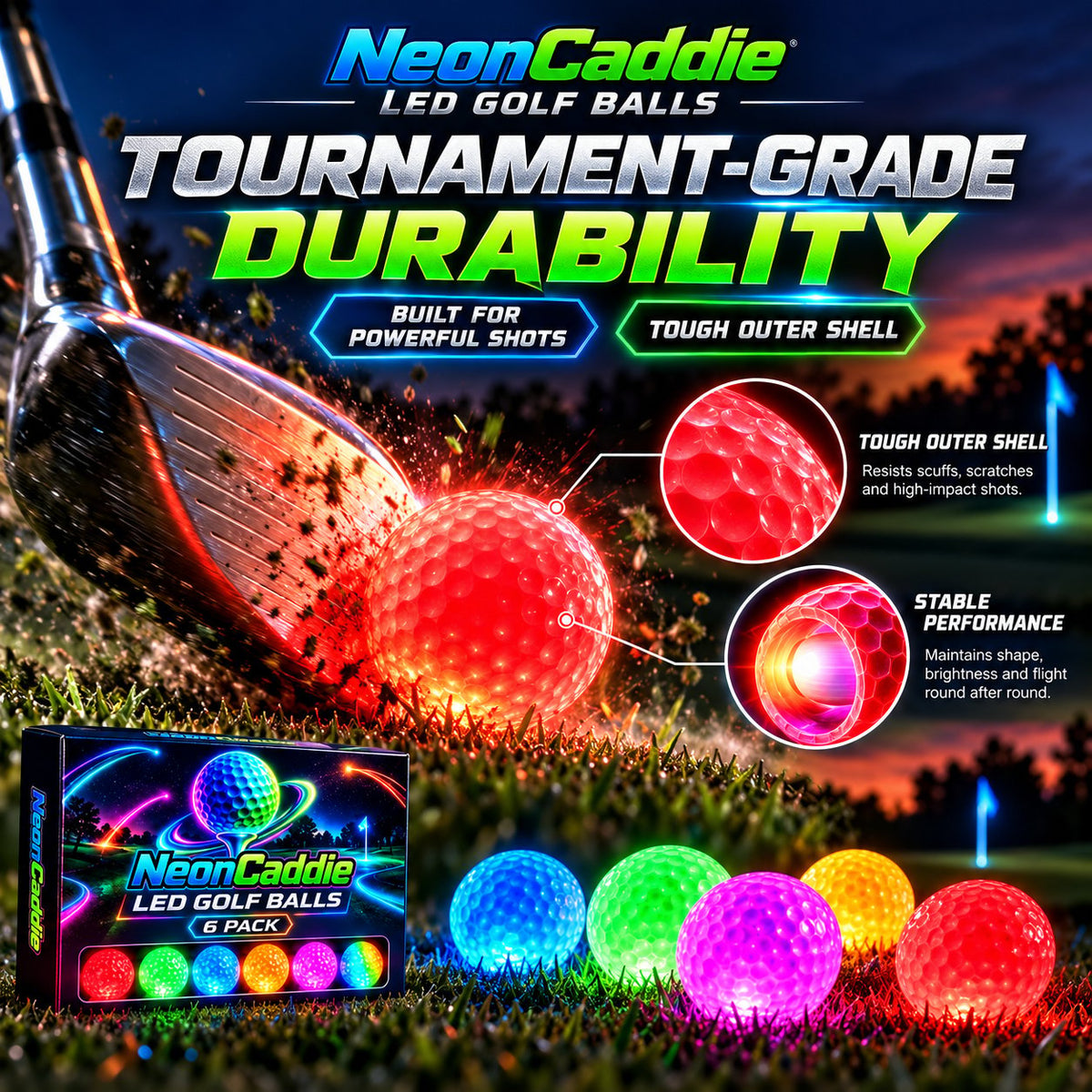 Glow-in-the-Dark LED Golf Balls | Night Play Innovation ⛳