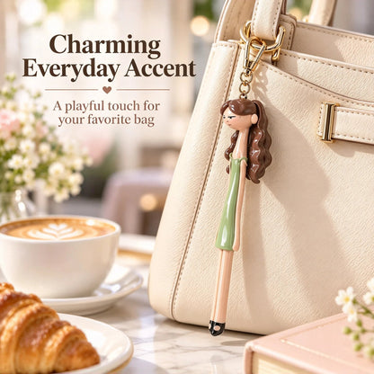 👗 Cute Fashion Girl Doll Bag Charm Keychain