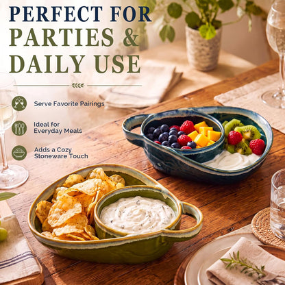 🥣 Stoneware Soup & Side Bowls Set