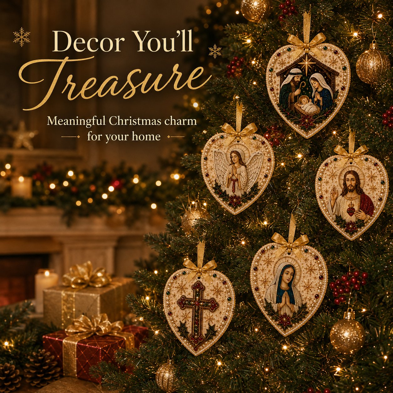 🔥Last Day 49% OFF - ✝️✨ DIY Pearl & Gem Christmas Ornament Collection🎄