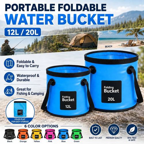 ⏰Limited Stock 60% OFF🧺💦🎣Portable Foldable Water Bucket - Perfect for Fishing, Camping, Traveling!!