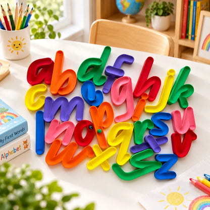 🌈 Rolling Alphabet Tracing Set – Colorful Hands-On Letter Learning Toy for Kids