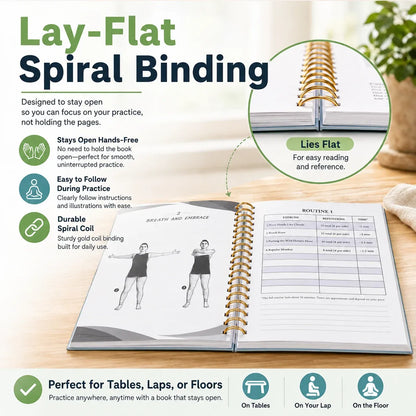 🔥🎁🔥Tai Chi Walking for Seniors, Spiral Bound 28 Day Morning Plan