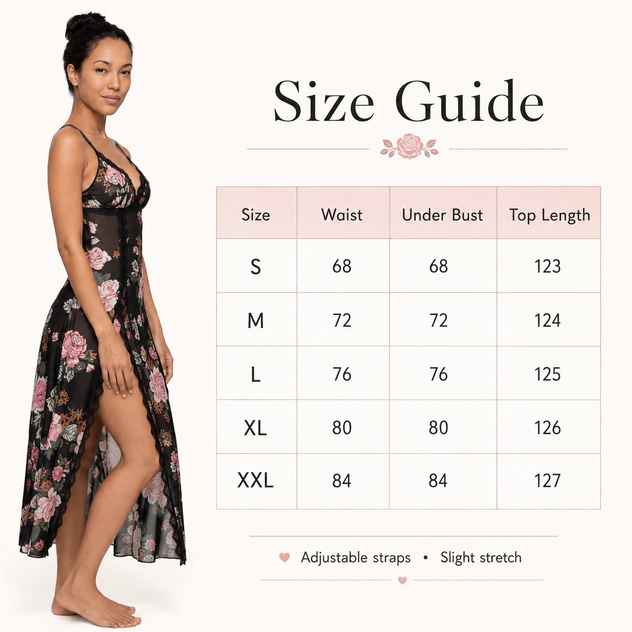 🔥Last Day 49% OFF - Sheer Floral Rose Print Maxi Dress 🎁Buy 2 Free Shipping