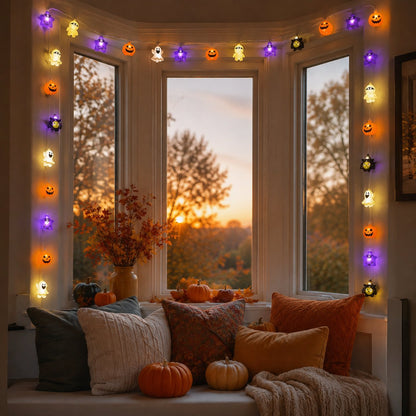 3D Character‐Themed Halloween String Lights|Bring Vivid Festive Glow to Your Halloween Party & Trick‐or‐Treat Night
