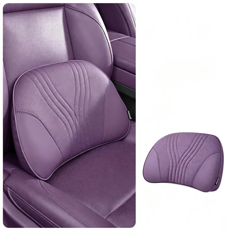 🚗💤Reduce fatigue while driving! Universal memory foam neck pillow for car – ergonomic headrest for long road trips.