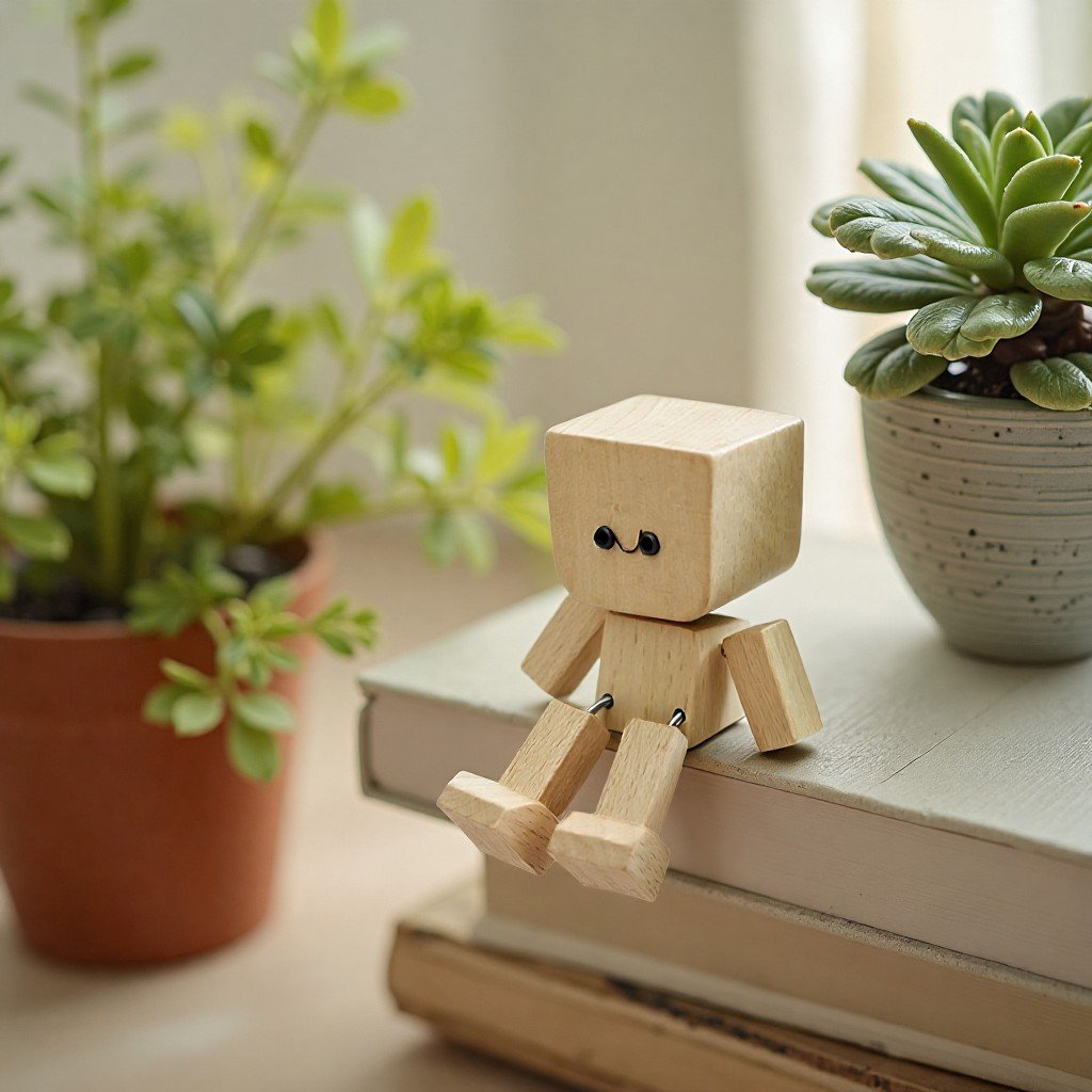 🎁Last Day 50% OFF😊Change The Mood With A Simple Swap - Handmade Swaying Wooden Figure With 12 Magnetic Expressions🎁