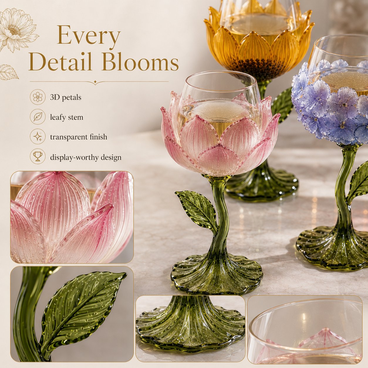 🌸 Flower Goblets—Buy 2 Get Free Shipping