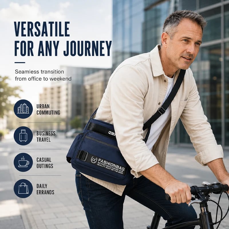 Urban Utility Messenger Bag – Water-Resistant & Multi-Compartment Design