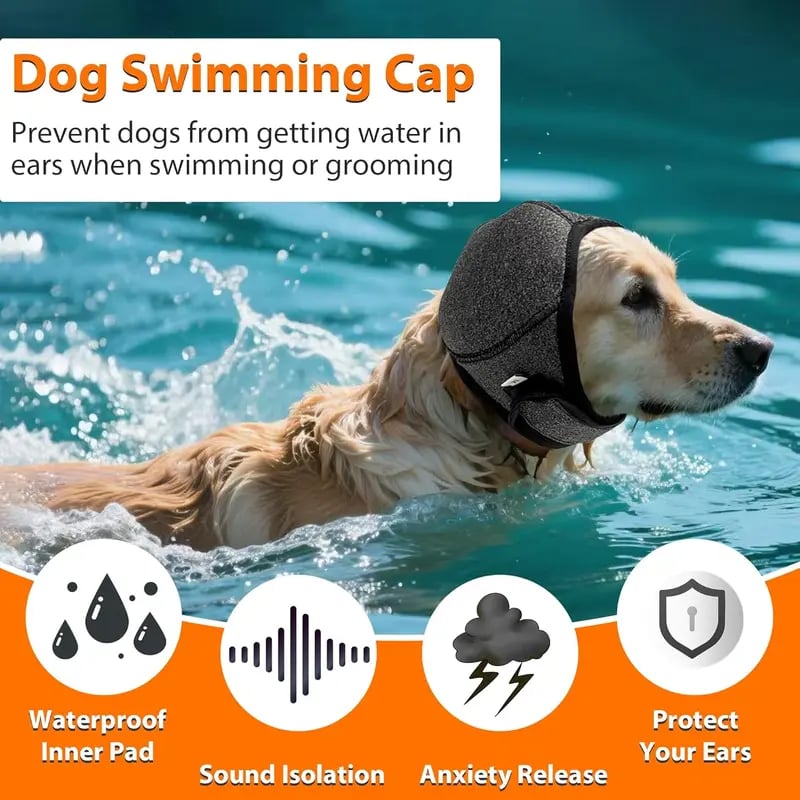 🐶 Dog Calming Ear Wrap – 49% OFF | 5 Colors, S–L