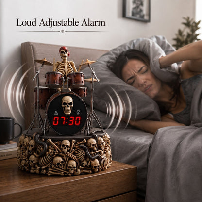 🥁Bluetooth Skeleton Drummer Alarm Clock