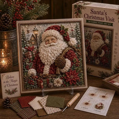 🔥2026 HOT SALE 49% OFF 💥🎄 3D Christmas Fabric Poke Art DIY Craft Kit