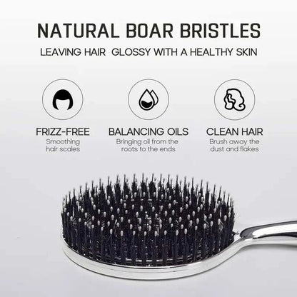 Anti-Static Hollow Round Bristle Brush - Massaging Design💇‍♀️✨