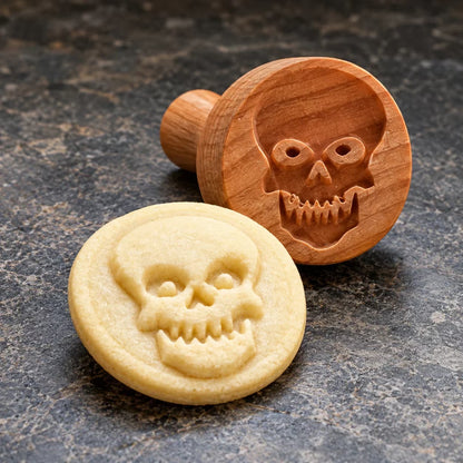 Patterned Wood Cookie Embosser | Seasonal Party & Gift Cookie Prep