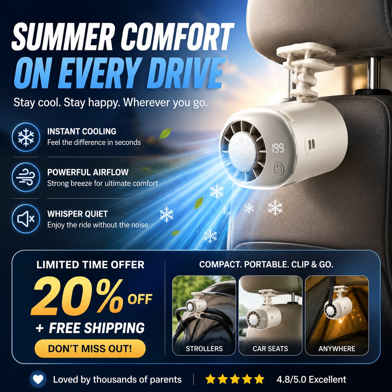 ArcticClip Portable Cooling Fan