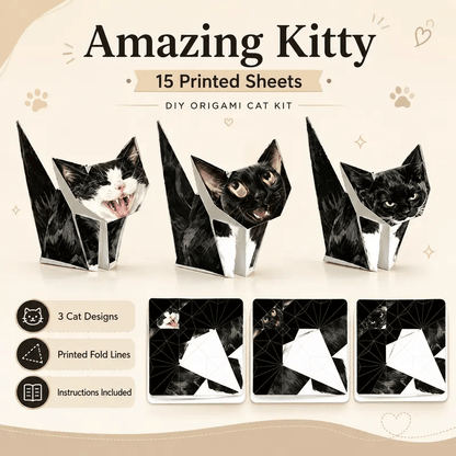 Kitty World 3D Cat Origami Kit