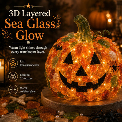⏳ Last Day 49% OFF – 🎃 Beginner-Friendly DIY Lighted Sea Glass Halloween Character Kit Collection | Complete Kit with Sea Glass Pieces, LED Lights & Step-by-Step Guide Included 💕