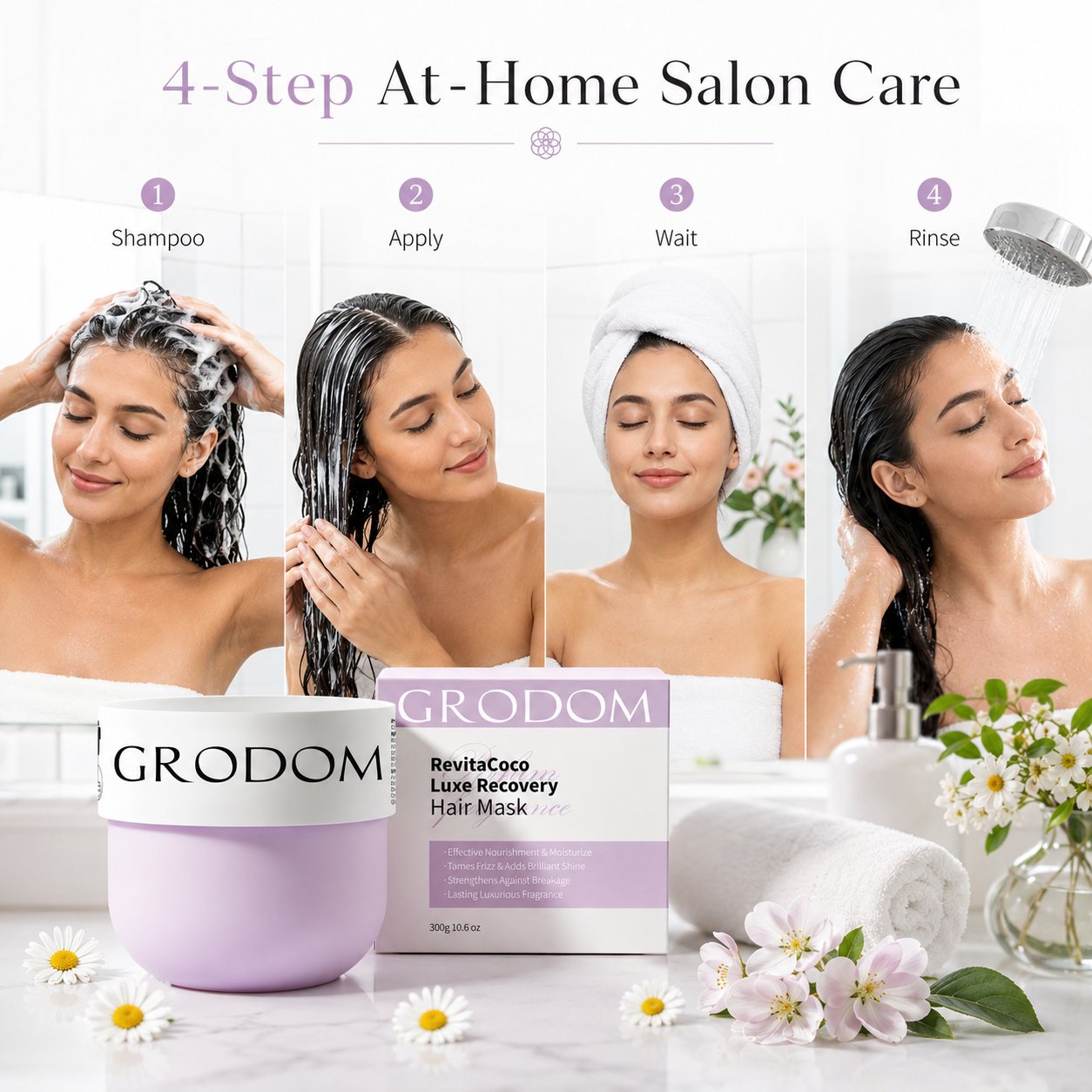 Keratin Amino‑Acid Hair Treatment Mask Frizz‑Repairing Fragranced Hair Mask For At‑Home Salon Hair Care