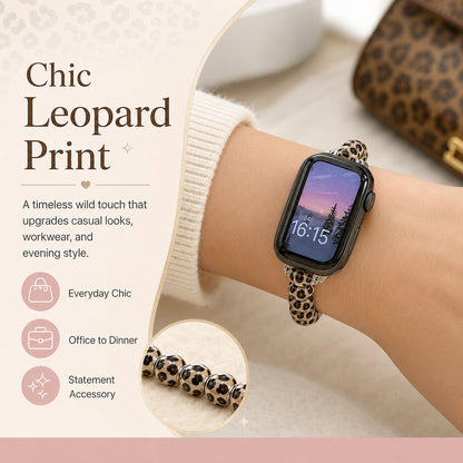 🐆 Trendy Leopard Elastic Stretch Bracelet Band for Apple Watch (Buy 2 Save Extra 5%!) ✨