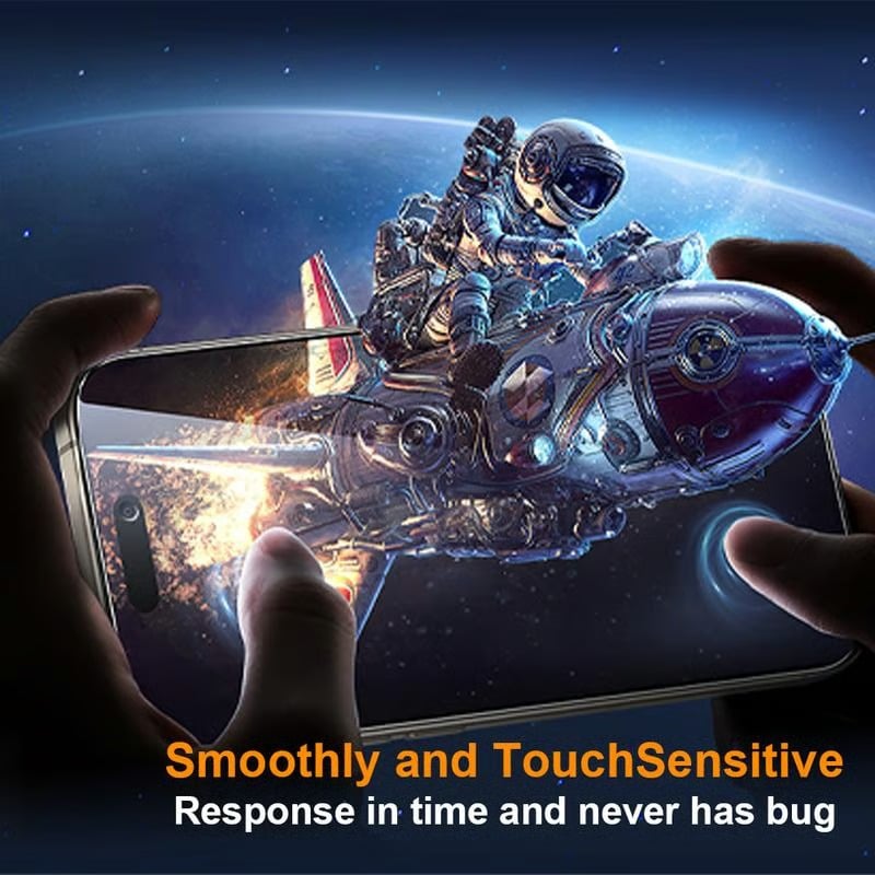 Luxury Privacy Screen Protector for iPhone- Fingerprint Proof, Scratch Resistant