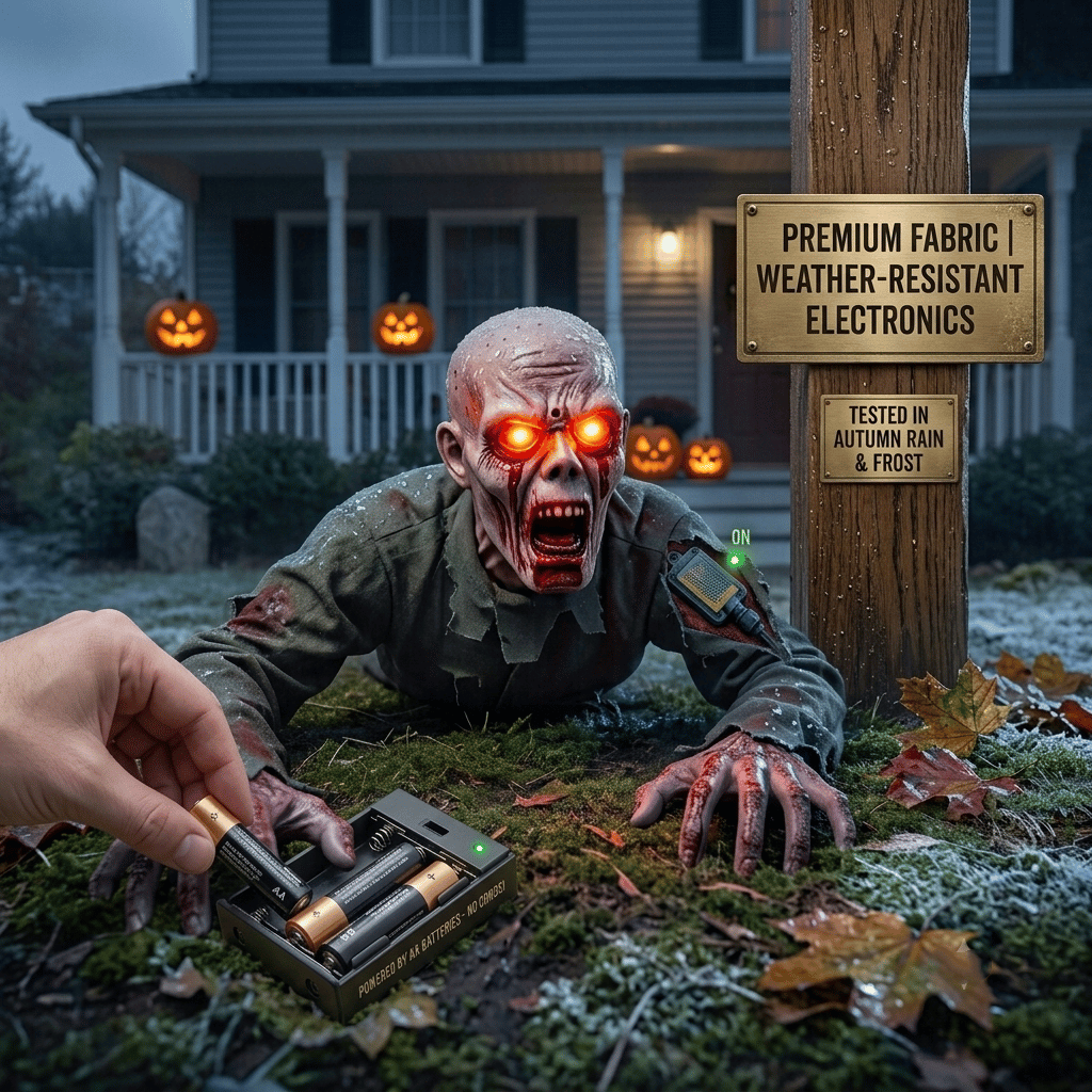 🧟‍♂️ Voice-Controlled Electric Crawling Ghost with Led Eye