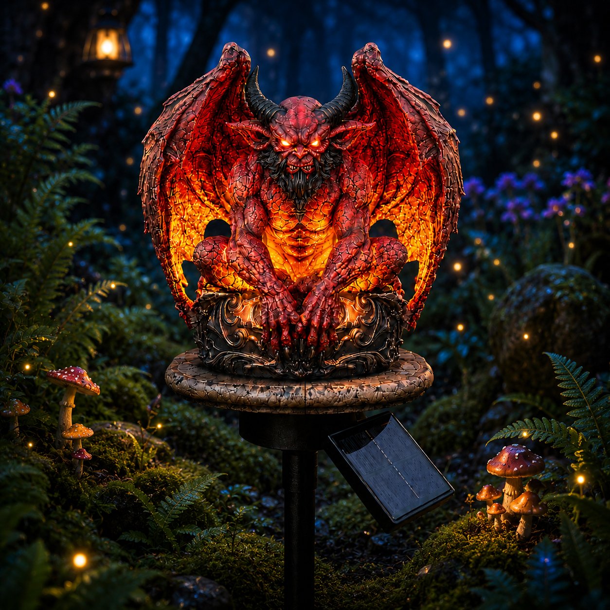 🔥 Gargoyle Guardian Solar Garden Stake Light – 🦇Glowing Gothic Outdoor Yard Decor