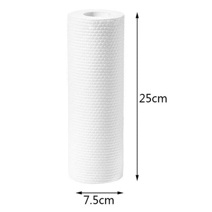 50Pcs Per Roll Reusable Cleaning Lazy Rags, Washable Kitchen Dish Towels & Multi-Purpose Wiping Cloths