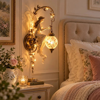 🧚🌸 Fairy Garden Glow Wall Lamp – Whimsical Floral Accent Light for Cozy Spaces