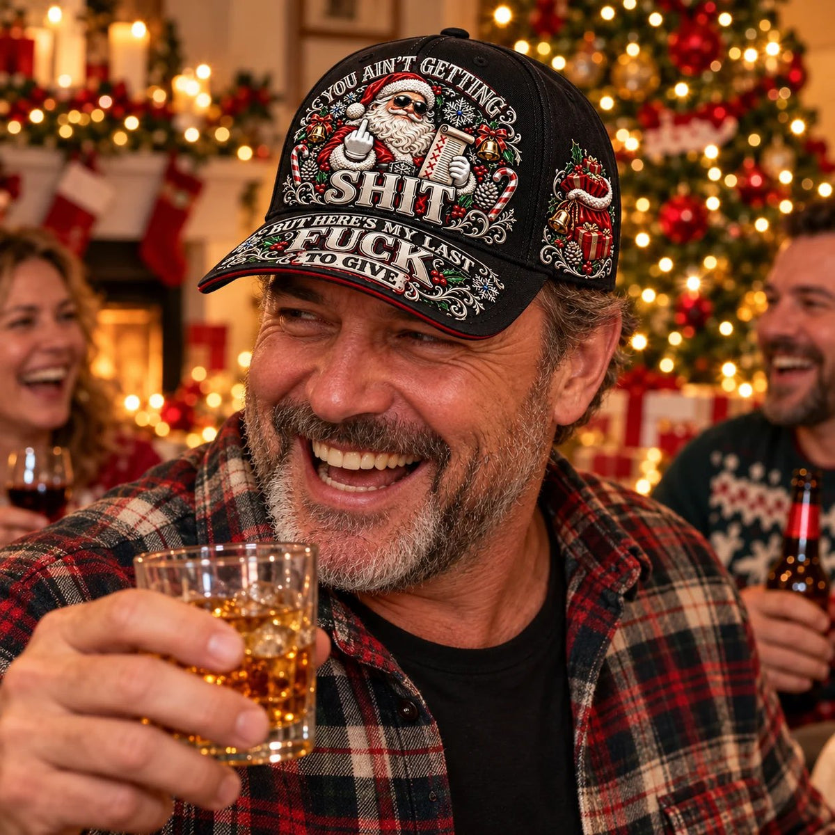 🎄Santa’s Last Gift Adult Humor Christmas Cap - 100% Cotton 🎅You Ain’t Getting Shit