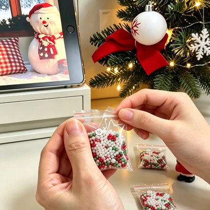 🔥 LAST DAY 49% OFF – 🎄Christmas Pearl Cottage Art Kit | Pre-Cut Wooden Panels, Sparkling Rhinestones, Pearl Beads & Complete Tools for a 3D Holiday House ✨