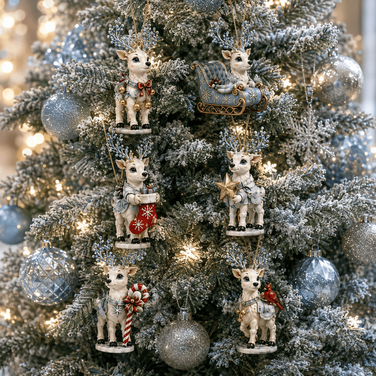 Ice Reindeer Advent Calendar – 24 Hanging Christmas Ornaments