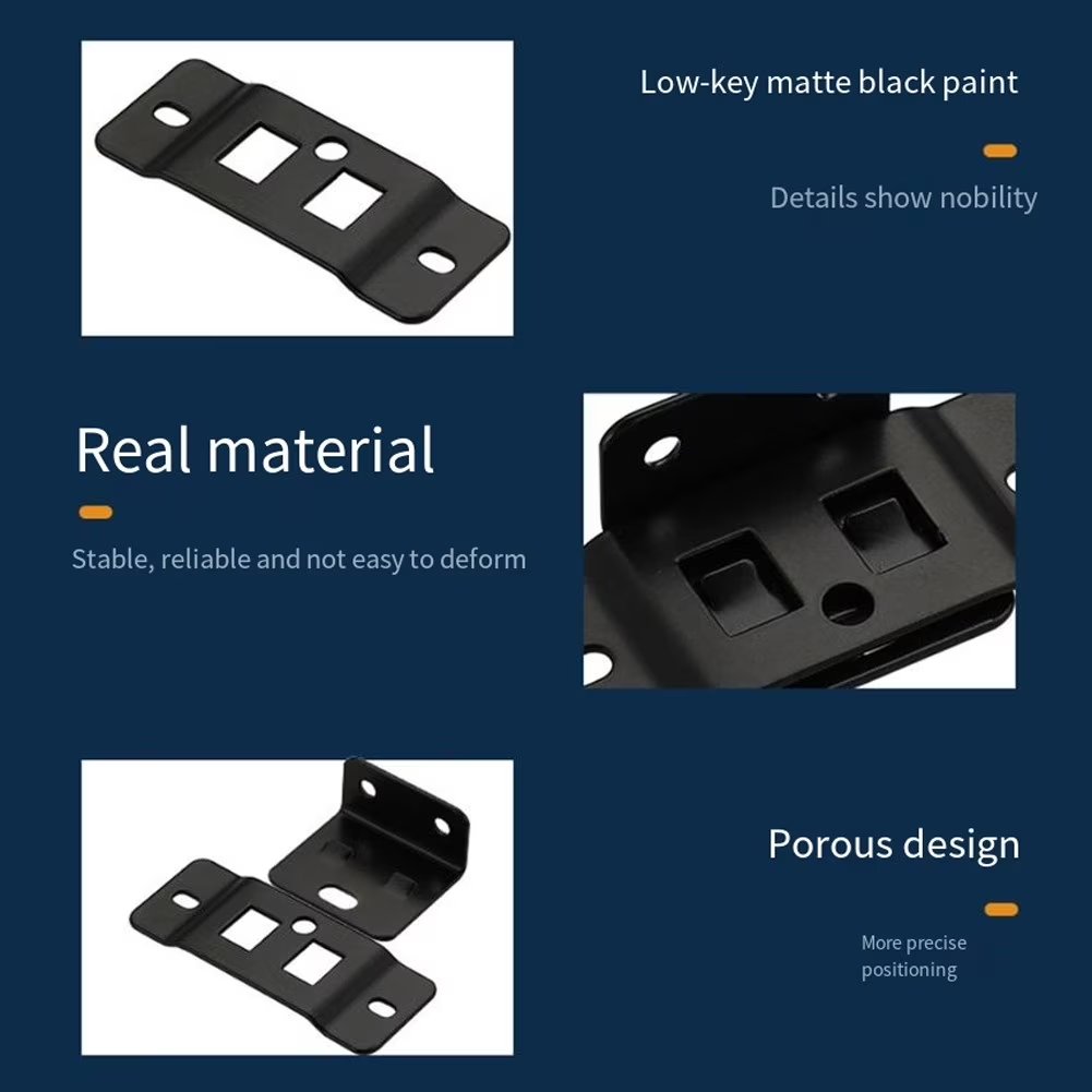 🛠️2-in-1 Iron Buckle Corner Brackets – Heavy Duty Stainless Steel L Shape Joint Fixing Brackets with Screws for Cabinets, Tables & Chairs Repair Kit
