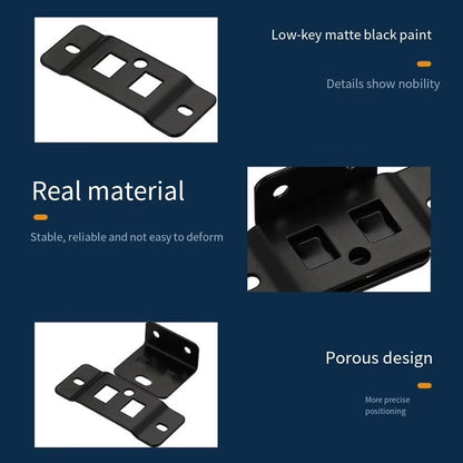 🛠️2-in-1 Iron Buckle Corner Brackets – Heavy Duty Stainless Steel L Shape Joint Fixing Brackets with Screws for Cabinets, Tables & Chairs Repair Kit