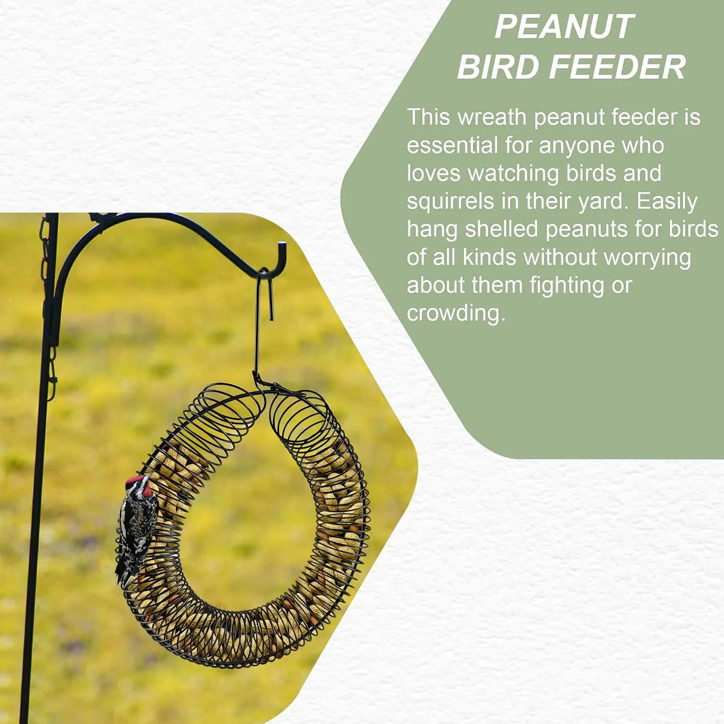Hanging Peanut Wreath Feeder