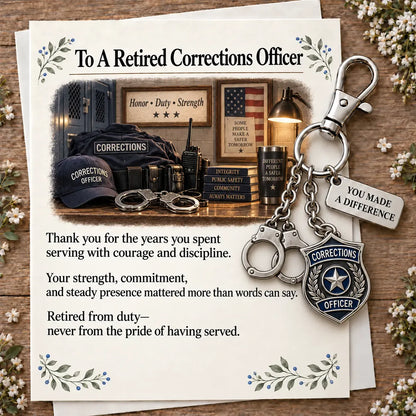 ✨ The 'You Make a Difference' Retirement Appreciation Gift Set – Keychain & Greeting Card ✨