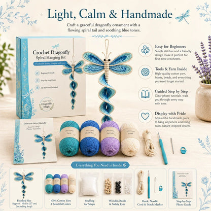 🔥LAST DAY 50% OFF - 🎁Crochet Spiral Hanging Kit – Beginner-Friendly DIY Garden Animal Decor 🧶🌿