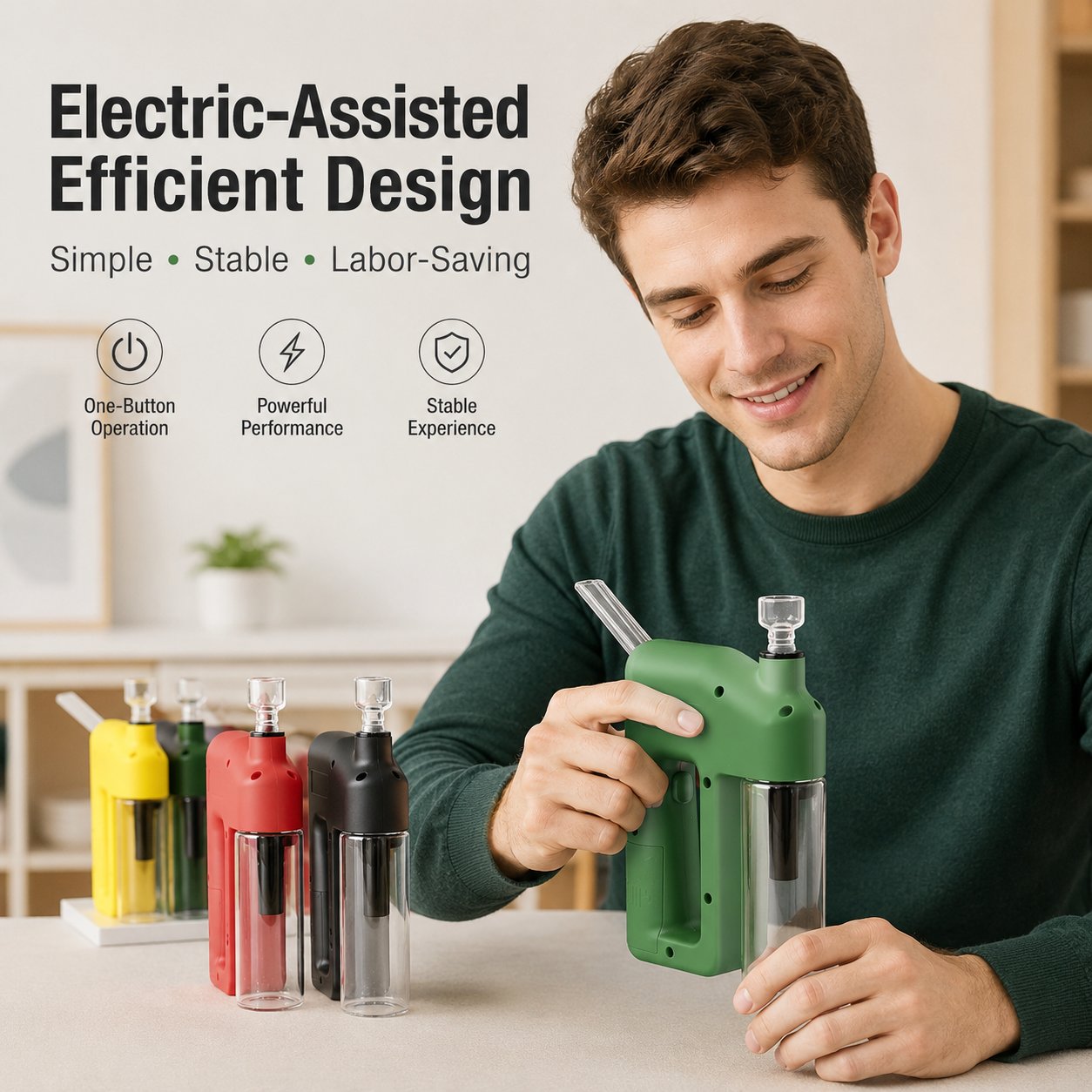 ✨ Portable Handheld Electric Filtration Device | Modern Glass Minimalist Design