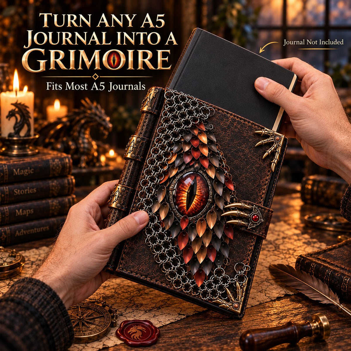 🐉 Dragon Eye Grimoire Cover DIY Kit