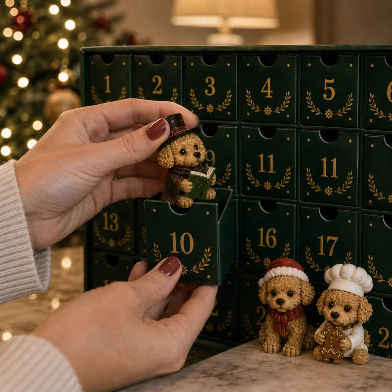 🔥50% Off Last Day🔥 - 🐶 24 Days of Christmas Teddy Dog Magic Advent Calendar – 24 Collectible Holiday Puppy Surprises