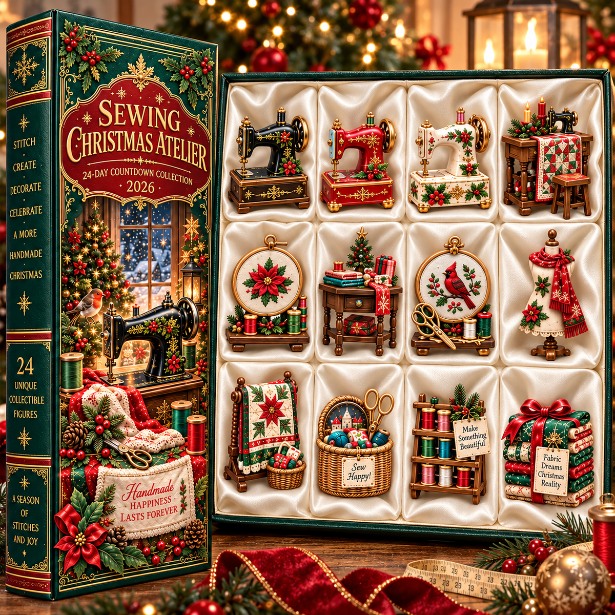 Sewing Christmas Atelier 2026 – 24-Day Countdown Collection with 24 Unique Sewing & Quilting Miniatures