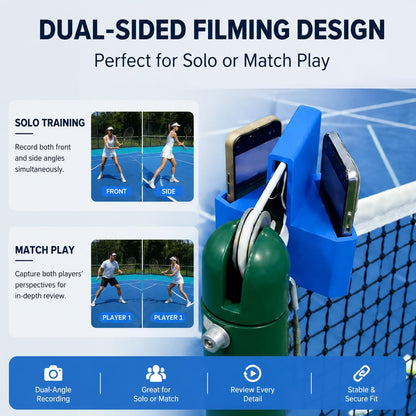 Dual‐Sided Tennis Net Phone Mount