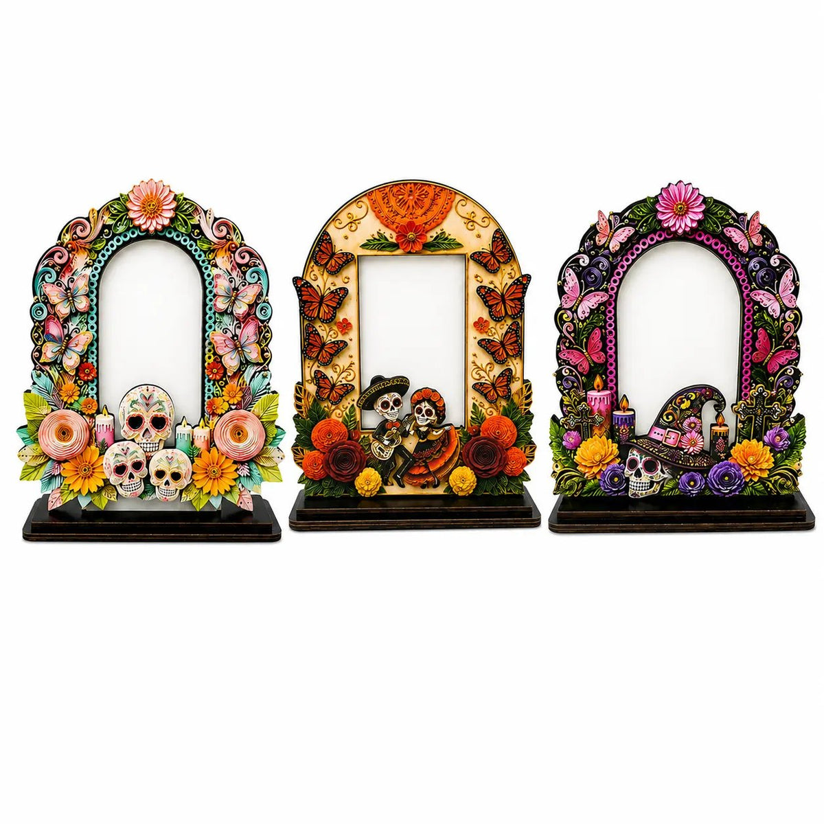 Día de Muertos Memorial Photo Frames – 6 Wooden Designs